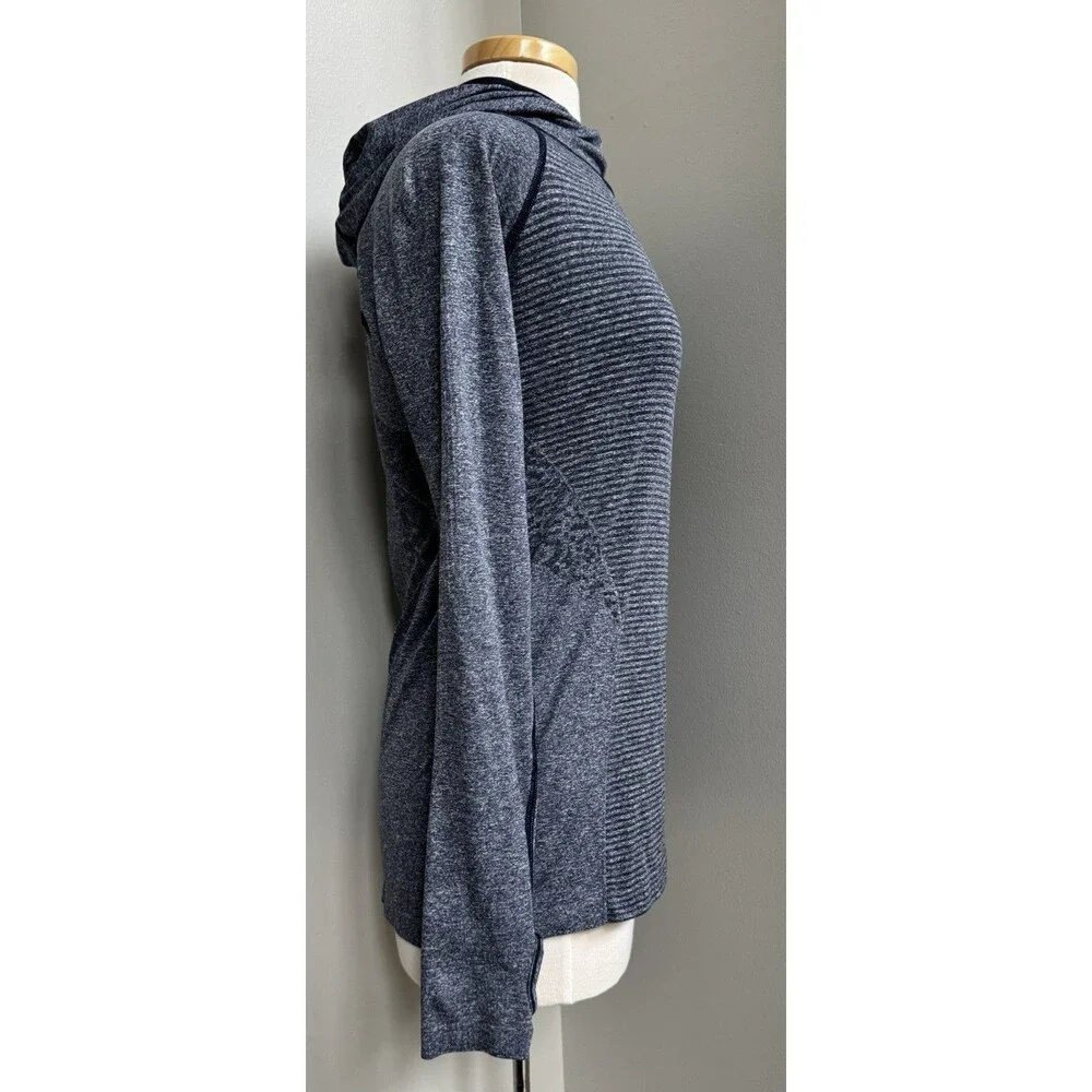 New Balance x J Crew Seamless Thumbhole Hoodie Navy - Size Medium